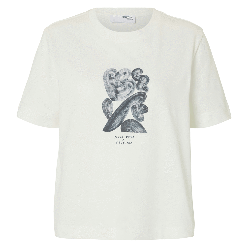 Selected Femme Essential Boxy Printed Ink Tee